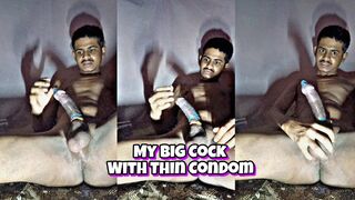 Indian boy feeling horny and stroking his big cock