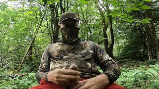 wanking in the woods