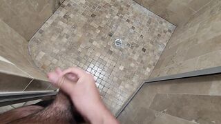 Jerking off prior to shower