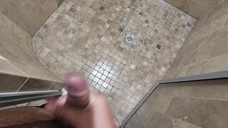 Jerking off prior to shower