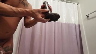 BBC Anal Training Barefoot in the Shower