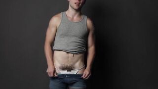 Hung Athletic Guy Tugs His Big Dick Solo